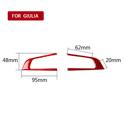 2 pezzi/set adesivo decorativo pannello pulsanti volante in fibra di carbonio per Alfa Romeo Giulia 2017-2019, guida sinistra e destra universale, Steering Wheel Button Panel - Novalix Store
