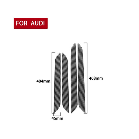 4 pezzi/set adesivo decorativo per rivestimento porta interna in fibra di carbonio per Audi Q3 2013-2018, guida a destra e a sinistra universale, Interior Door Trim - Novalix Store