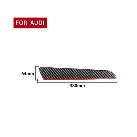 Adhésif décoratif pour copilote de voiture en fibre de carbone avec bord rouge pour Audi Q3 2013-2018, guide à sinistre, garniture de copilote Red Edge, conduite à gauche