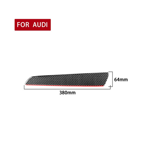 Adhésif décoratif pour copilote de voiture en fibre de carbone avec bord rouge pour Audi Q3 2013-2018, guide de route, garniture de copilote Red Edge, conduite à droite