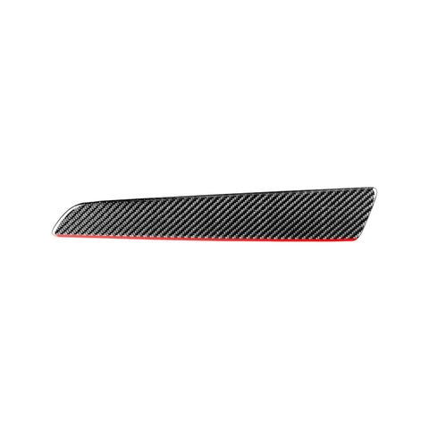 Adhésif décoratif pour copilote de voiture en fibre de carbone avec bord rouge pour Audi Q3 2013-2018, guide de route, garniture de copilote Red Edge, conduite à droite