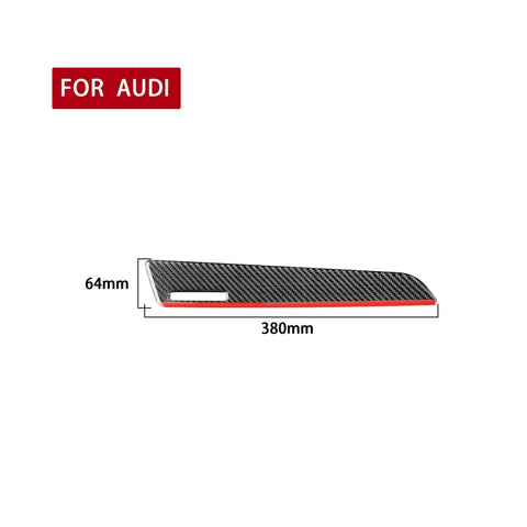 Bord rouge pour copilote de voiture en fibre de carbone avec adhésif décoratif pour Audi Q3 2013-2018, guide de bord rouge, garniture de copilote avec trou, conduite à gauche
