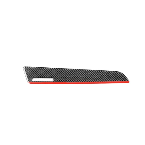 Bord rouge pour copilote de voiture en fibre de carbone avec adhésif décoratif pour Audi Q3 2013-2018, guide de bord rouge, garniture de copilote avec trou, conduite à gauche