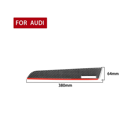 Bord rouge pour copilote de voiture en fibre de carbone avec adhésif décoratif pour Audi Q3 2013-2018, guide de route, garniture de copilote bord rouge avec trou, conduite à droite