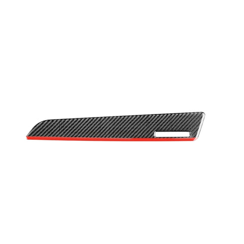 Bord rouge pour copilote de voiture en fibre de carbone avec adhésif décoratif pour Audi Q3 2013-2018, guide de route, garniture de copilote bord rouge avec trou, conduite à droite