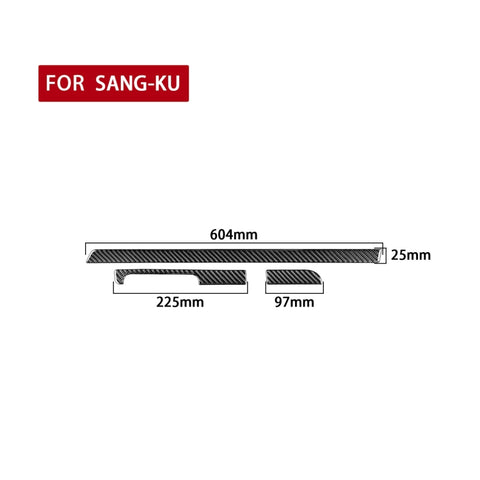 3 pezzi/set adesivo decorativo per cruscotto auto in fibra di carbonio per Volkswagen Scirocco 2009-2016, guida a sinistra, Dashboard Strip,Left Drive - Novalix Store