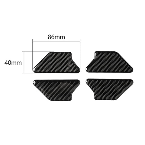 Adhésif décoratif pour panneau intérieur de la ciotole de la porte intérieure de la voiture en fibre de carbone pour Volkswagen Golf 6 2008-2012, panneau de cuvette de porte intérieure