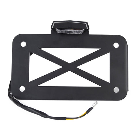 Portatarga retrò per moto American Cruise con luce, License Plate Holder
