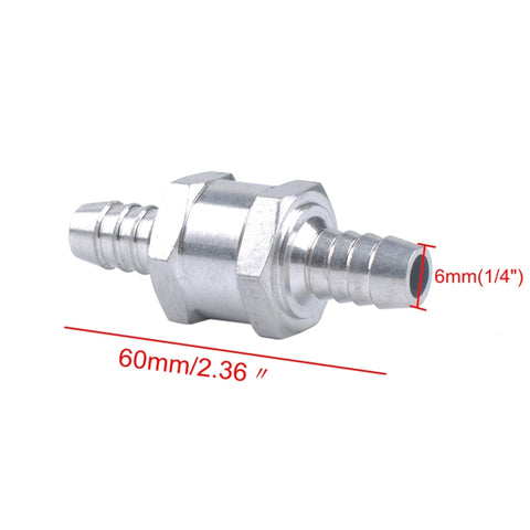 Valve de non-retour unidirectionnelle pour essence en alliage d'aluminium pour automobile de 6 mm, 6 mm Argent