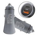 20W Dual Interface Car Fast Charger - Aluminum Alloy Design
