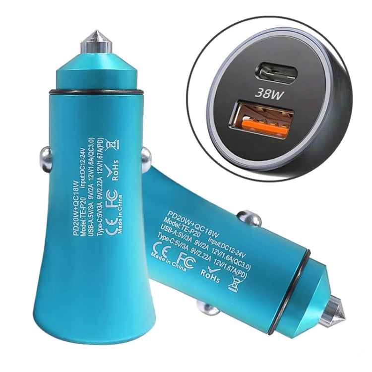 20W Dual Interface Car Fast Charger - Aluminum Alloy Design