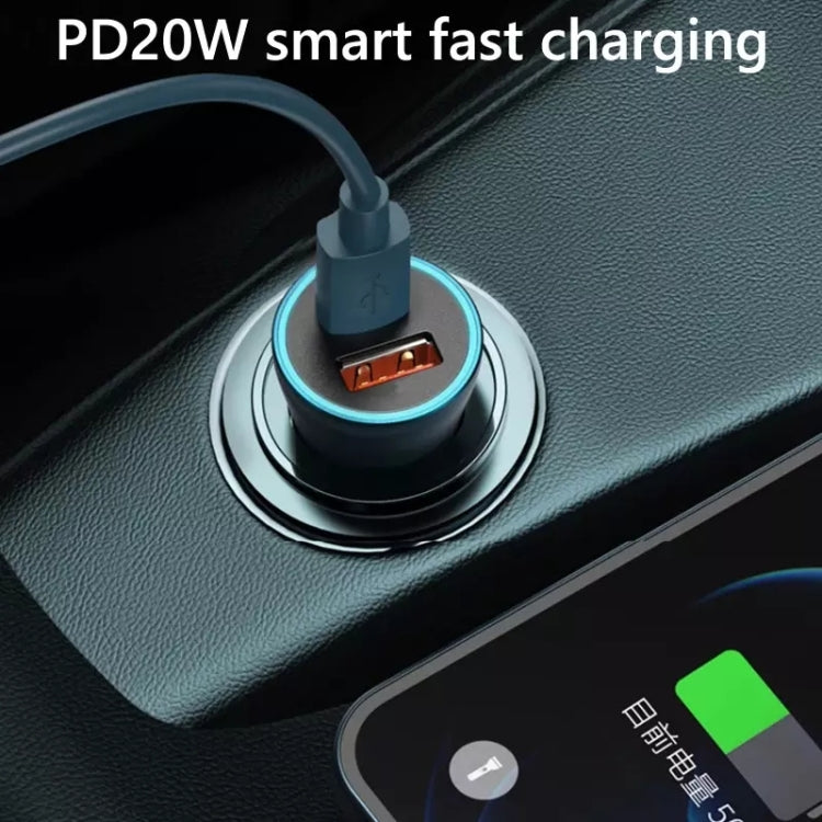 20W Dual Interface Car Fast Charger - Aluminum Alloy Design