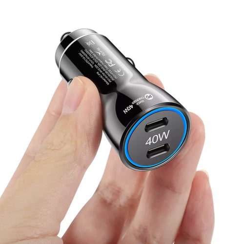 40W Dual PD Fast Car Charger - 2 in 1 Cigarette Lighter