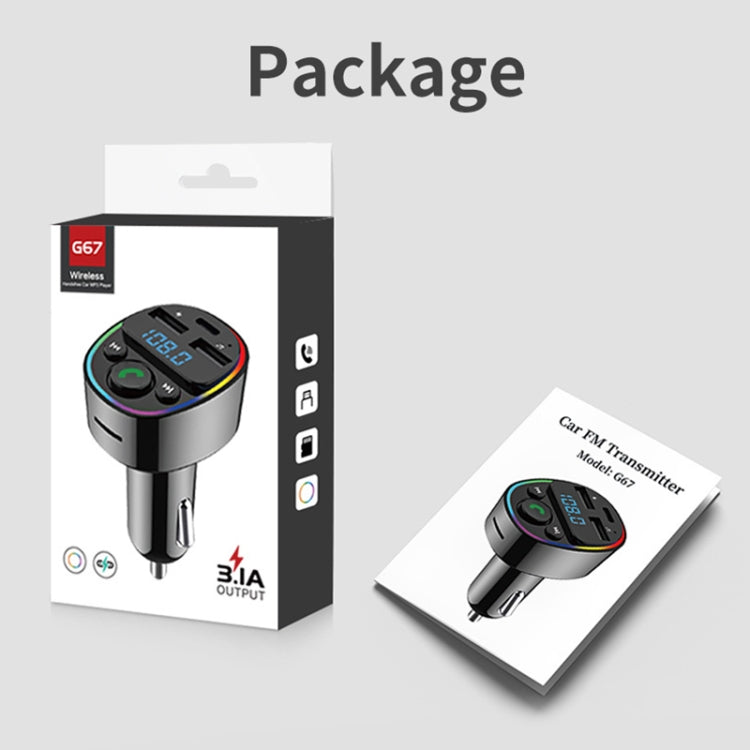 Car Bluetooth MP3 Player FM Transmitter with Ambient Light
