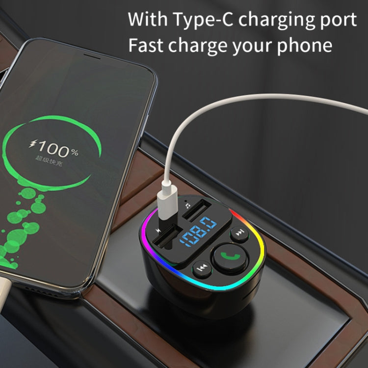 Car Bluetooth MP3 Player FM Transmitter with Ambient Light