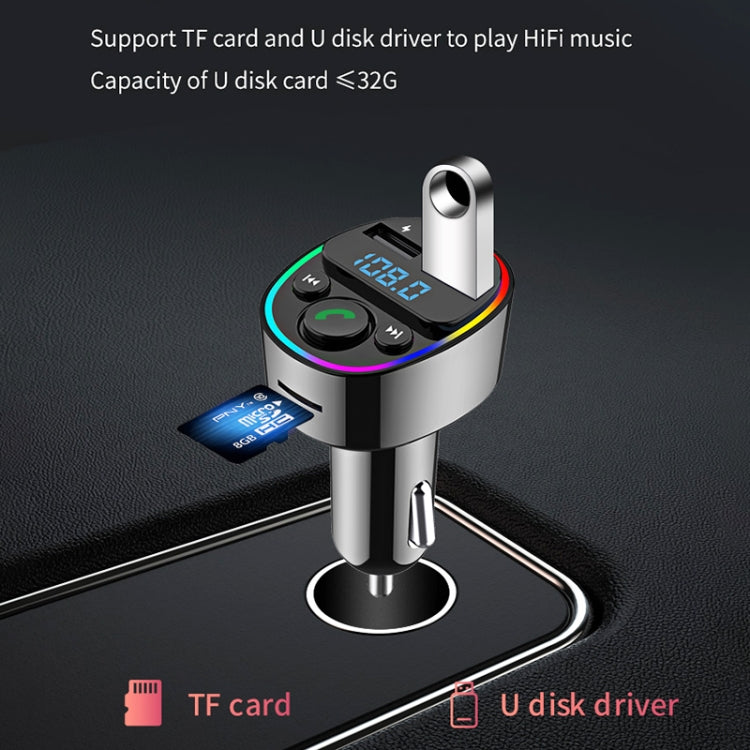 Car Bluetooth MP3 Player FM Transmitter with Ambient Light