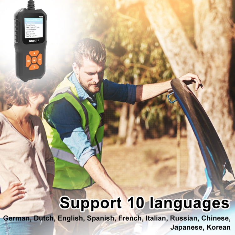 Lettore di codice per strumento diagnostico per schermo a colori OBD2 per auto V318, V318