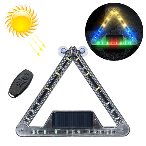Segnale di avvertimento per luce triangolare per auto Luce stroboscopica di ricarica solare per ranger di emergenza