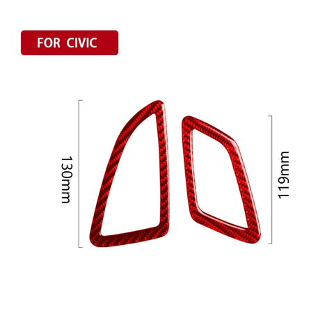 Adhésif décoratif pour support d'air pour croûte en fibre de carbone pour Honda Civic de génération décima 2016-2019, guide de sortie, sortie d'air du tableau de bord, conduite à droite