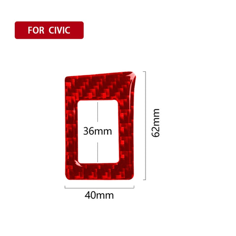 Autocollant décoratif avec double flash de lumière en fibre de carbone pour voiture pour Honda Civic de génération décima 2016-2019, guide de route, Double Flash Light Right Drive