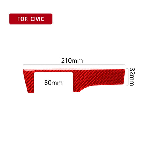 Autocollant décoratif pour panneaux d'interruption en fibre de carbone pour voiture pour Honda Civic de génération décimale 2016-2019, guide vers l'avant, interrupteur de phare, conduite à gauche