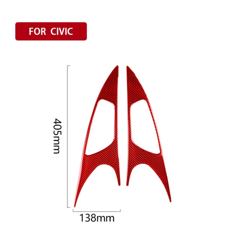 Autocollant décoratif pour panneau de porte en fibre de carbone pour voiture Honda Civic de génération décima 2016-2019, guide vers l'avant et l'avant universel, poignée de porte, panneau de poignet de porte