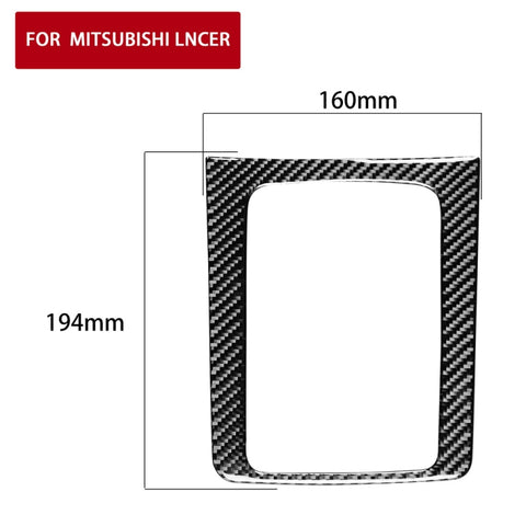 Autocollant décoratif pour changement de position de voiture en fibre de carbone pour Mitsubishi Lancer-ex / EVO / Fortis 9-10a génération, guide vers l'avant et l'avant universel avec une haute configuration, position de vitesse