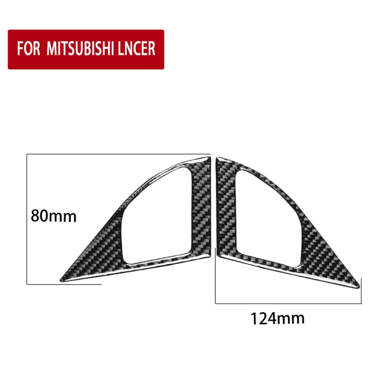 2 PCS Car Carbon Fiber Left and Right Speakers Decorative Sticker for Mitsubishi Lancer EVO (Only DE / ES) 2008-2015, Left and Right Drive Universal    ...