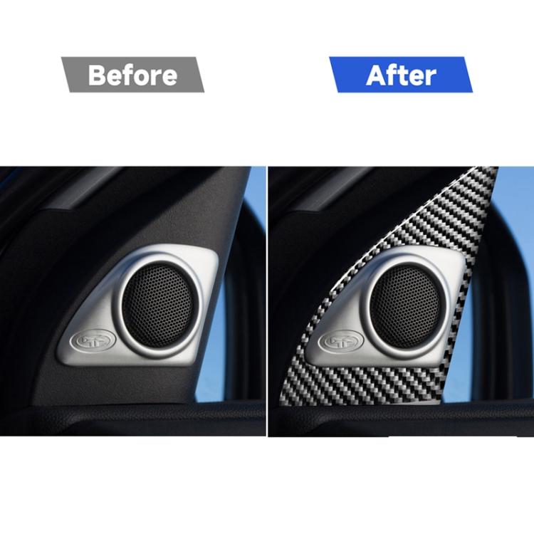 2 PCS Car Carbon Fiber Left and Right Speakers Decorative Sticker for Mitsubishi Lancer EVO (Only DE / ES) 2008-2015, Left and Right Drive Universal    ...