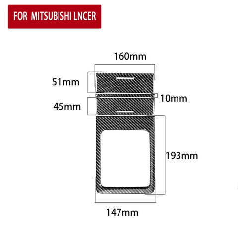 Adhésif décoratif pour portaoggetti en fibre de carbone pour auto + adhésif décoratif pour Mitsubishi Lancer EVO (solo GT / GTS) 2010-2015, guide pour destra ea sinistra universale, Storage + Gear