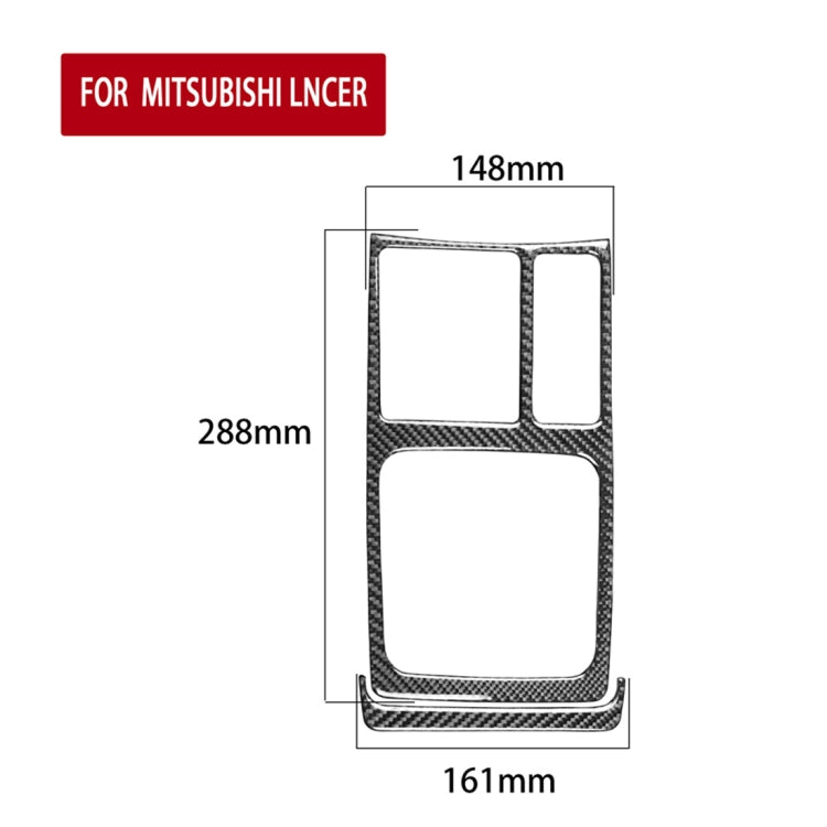 Car Carbon Fiber Manual Gearbox Decorative Sticker for Mitsubishi Lancer EVO (Only GTS) 2008-2015, Left and Right Drive Universal                       ...
