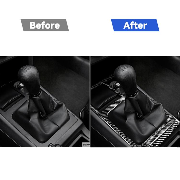 Car Carbon Fiber Manual Gearbox Decorative Sticker for Mitsubishi Lancer EVO (Only GTS) 2008-2015, Left and Right Drive Universal                       ...