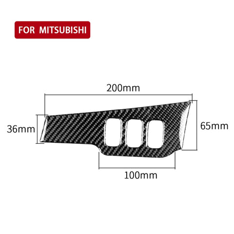 Adesivo decorativo per pannello di controllo oscuramento in fibra di carbonio per auto per Mitsubishi Lancer EVO 2008-2015, guida a destra, Dimming Control Panel, Right Drive