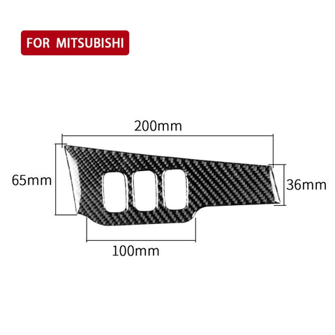 Adhésif décoratif pour panneau de commande ossifié en fibre de carbone pour voiture pour Mitsubishi Lancer EVO 2008-2015, guide vers l'avant, panneau de commande de gradation, conduite à gauche