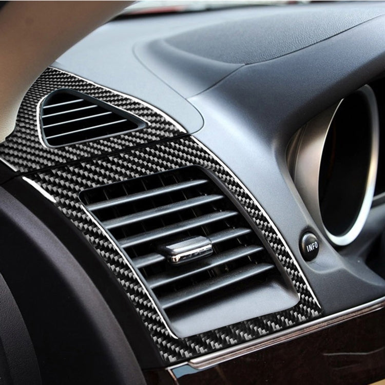 4 PCS Car Carbon Fiber Left and Right Air Outlet Decorative Sticker for Mitsubishi Lancer EVO 2008-2015, Left and Right Drive Universal                 ...