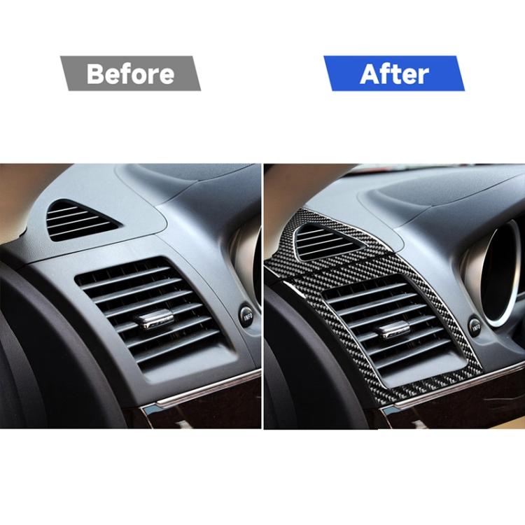 4 PCS Car Carbon Fiber Left and Right Air Outlet Decorative Sticker for Mitsubishi Lancer EVO 2008-2015, Left and Right Drive Universal                 ...