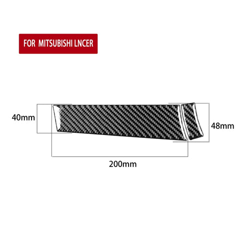 Adhésif décoratif pour panneau de croûte conducteur en fibre de carbone pour 2 pièces pour Mitsubishi Lancer EVO 2008-2015, guide vers l'avant, tableau de bord du conducteur
