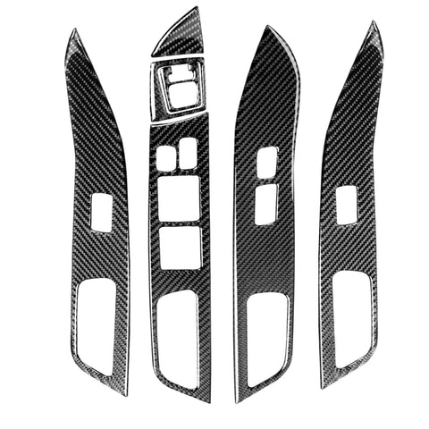 6 adesivi decorativi per pannello di sollevamento in fibra di carbonio per auto, per Mitsubishi Lancer EVO 2008-2015, guida a sinistra, Glass Lift Panel, Left Drive - Novalix Store