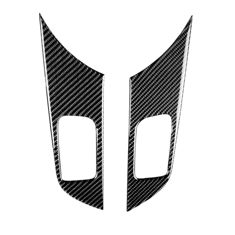 Adesivo decorativo per pannello maniglia per porta in fibra di carbonio da 2 pezzi per Mitsubishi Lancer EVO 2008-2015, guida a destra e a sinistra universale, Door Handle Panel
