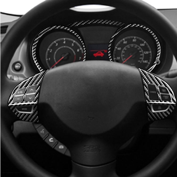 6 PCS Car Carbon Fiber Speedometer + Steering Wheel Buttons Decorative Sticker for Mitsubishi Lancer DE ES GTS 2008-2015, Left and Right Drive Universal...