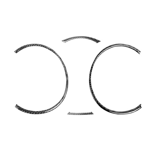 Autocollant décoratif pour compteur de voiture en fibre de carbone à 4 pièces pour Mitsubishi Lancer EVO 2008-2015, guide de sortie et de direction universel, compteur de vitesse