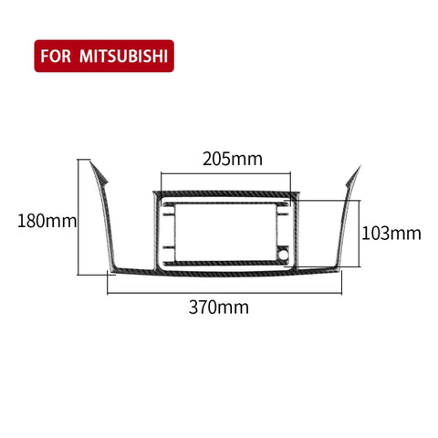 Adhésif décoratif pour l'affichage du système de navigation automobile en fibre de carbone à 2 pièces pour Mitsubishi Lancer EVO 2008-2015, guide vers la destination et la sinistre universel, affichage du système de navigation