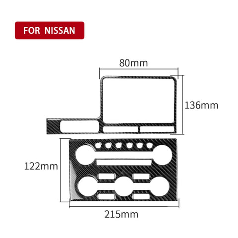 Adhésif décoratif pour instrument de navigation automobile en fibre de carbone pour 2 pièces pour Nissan GTR R35 2008-2016, guide à gauche, instrument de navigation, conduite à gauche
