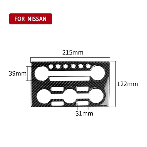 Adesivo decorativo per pannello di controllo strumento in fibra di carbonio per Nissan GTR R35 2008-2016, guida a destra, Instrument Control Panel, Right Drive