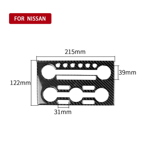 Adesivo decorativo per pannello di controllo strumento in fibra di carbonio per Nissan GTR R35 2008-2016, guida a sinistra, Instrument Control Panel, Left Drive