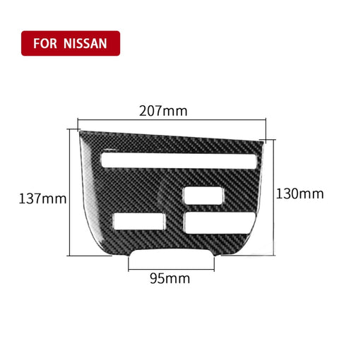 Adhésif décoratif type C pour console lecteur CD en fibre de carbone pour Nissan GTR R35 2008-2016, guide à sinistre, lecteur CD console C