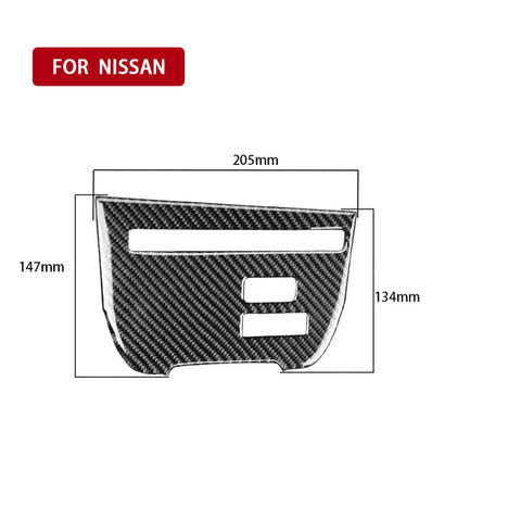 Console pour lecteur CD en fibre de carbone pour voiture Adhésif décoratif type A pour Nissan GTR R35 2008-2016, guide pour sinistre, lecteur CD Console A