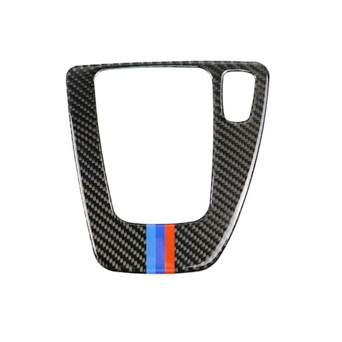 Adesivo decorativo per pannello ingranaggi guida destra per auto in fibra di carbonio a tre colori per BMW E90 / E92 2005-2012, Right Driving Gear Panel(Three Color)