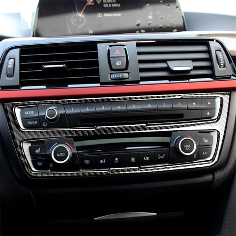 Adhésif décoratif pour panneau CD pour voiture en fibre de carbone pour BMW (F30) 2013-2015 / (F34) 2013-2016, panneau CD