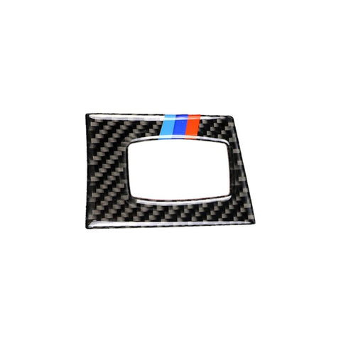 Adhésif décoratif avec interrupteur d'accrochage pour guide de sinistre en fibre de carbone à trois couleurs pour BMW E90 / E92 2005-2012, interrupteur d'allumage de conduite gauche (trois couleurs)